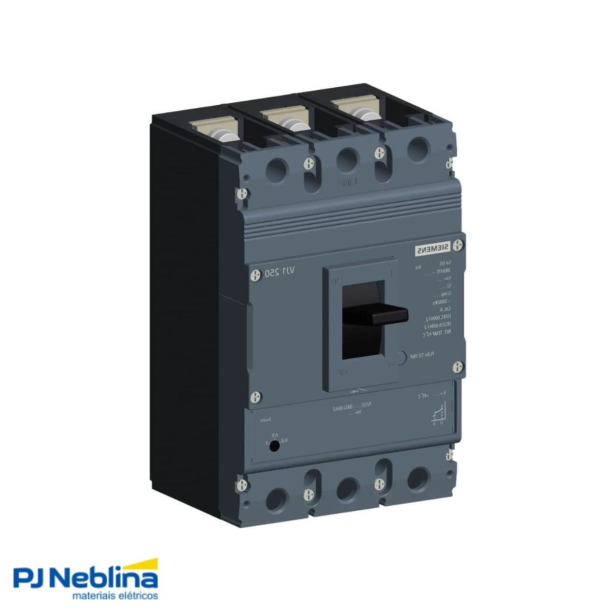 Disjuntor Caixa Moldada Tripolar 200-250A 36Ka 415V 50/60Hz - Siemens