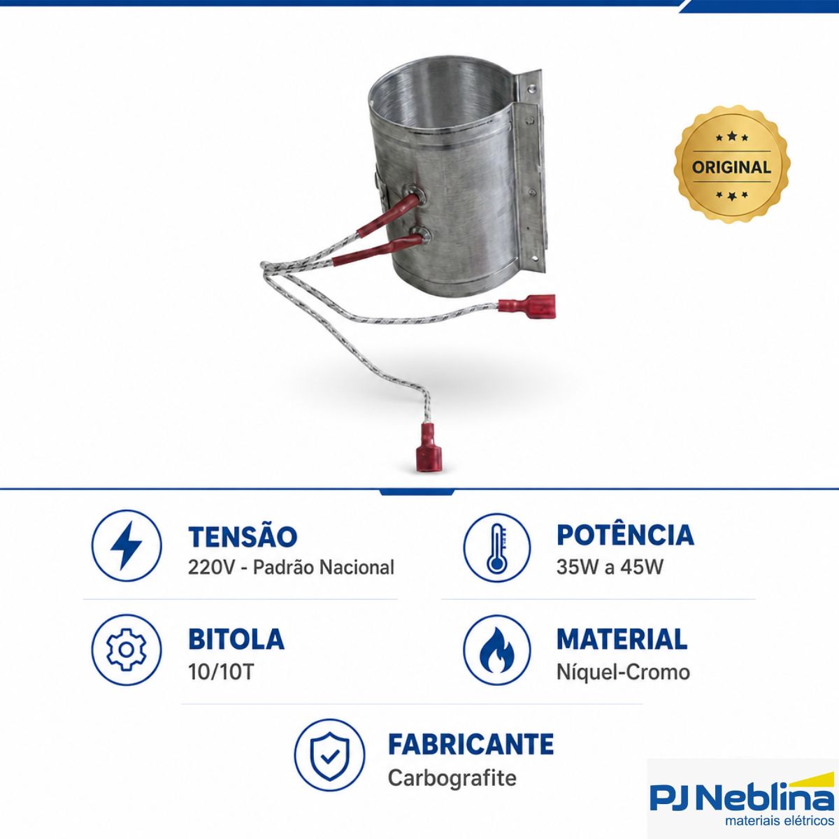 Resistência Estufa Eletrodo 10/10T Ecg-35/45 - Carbografite