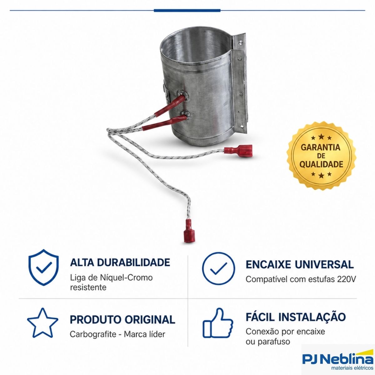 Resistência Estufa Eletrodo 10/10T Ecg-35/45 - Carbografite