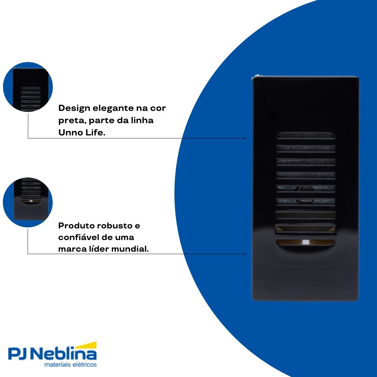 Modulo Campainha Cigarra 1 Modulo Bivolt Preto Unno Life - Abb