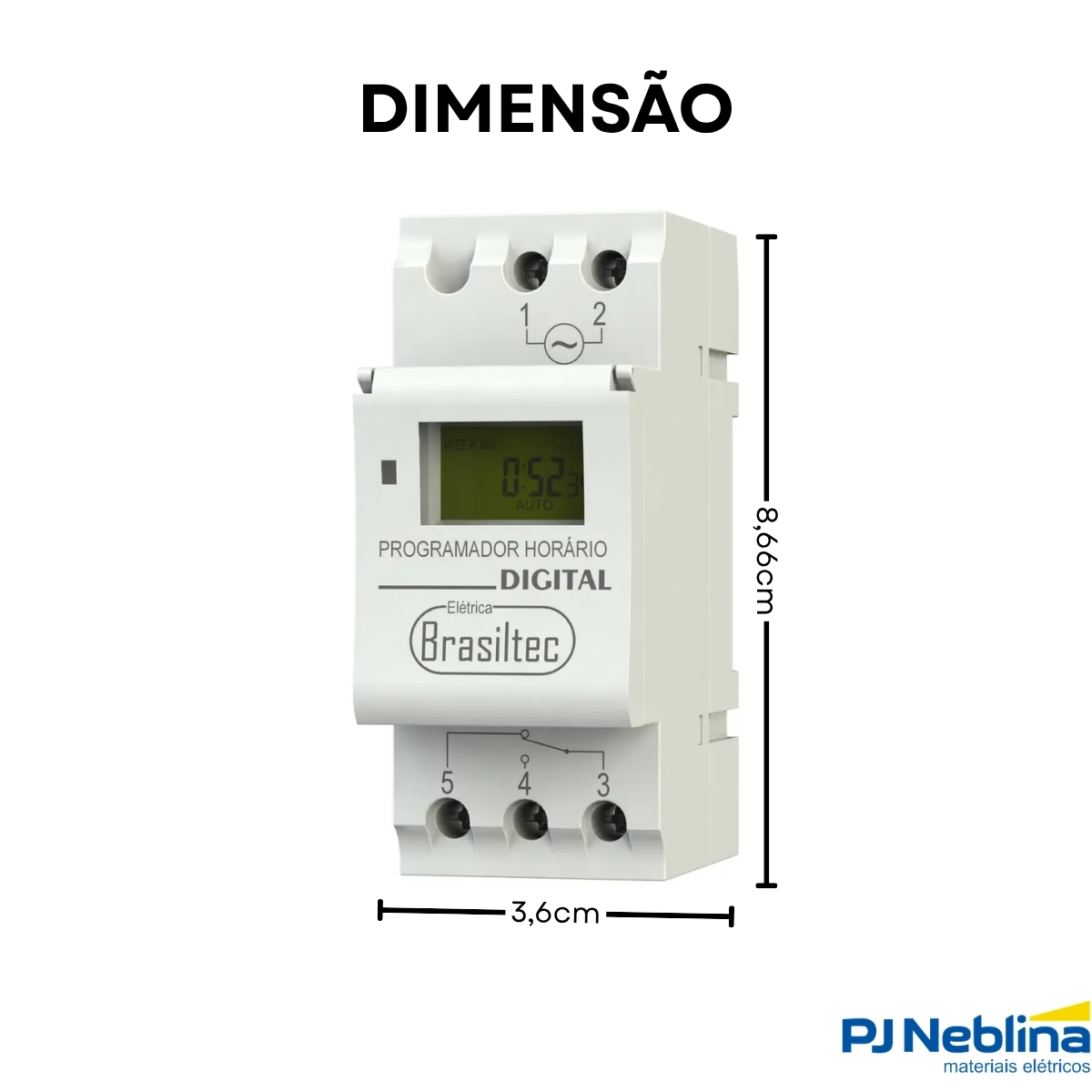 Timer Programador Horario Digital 16 Programas 220vca 1 Cont