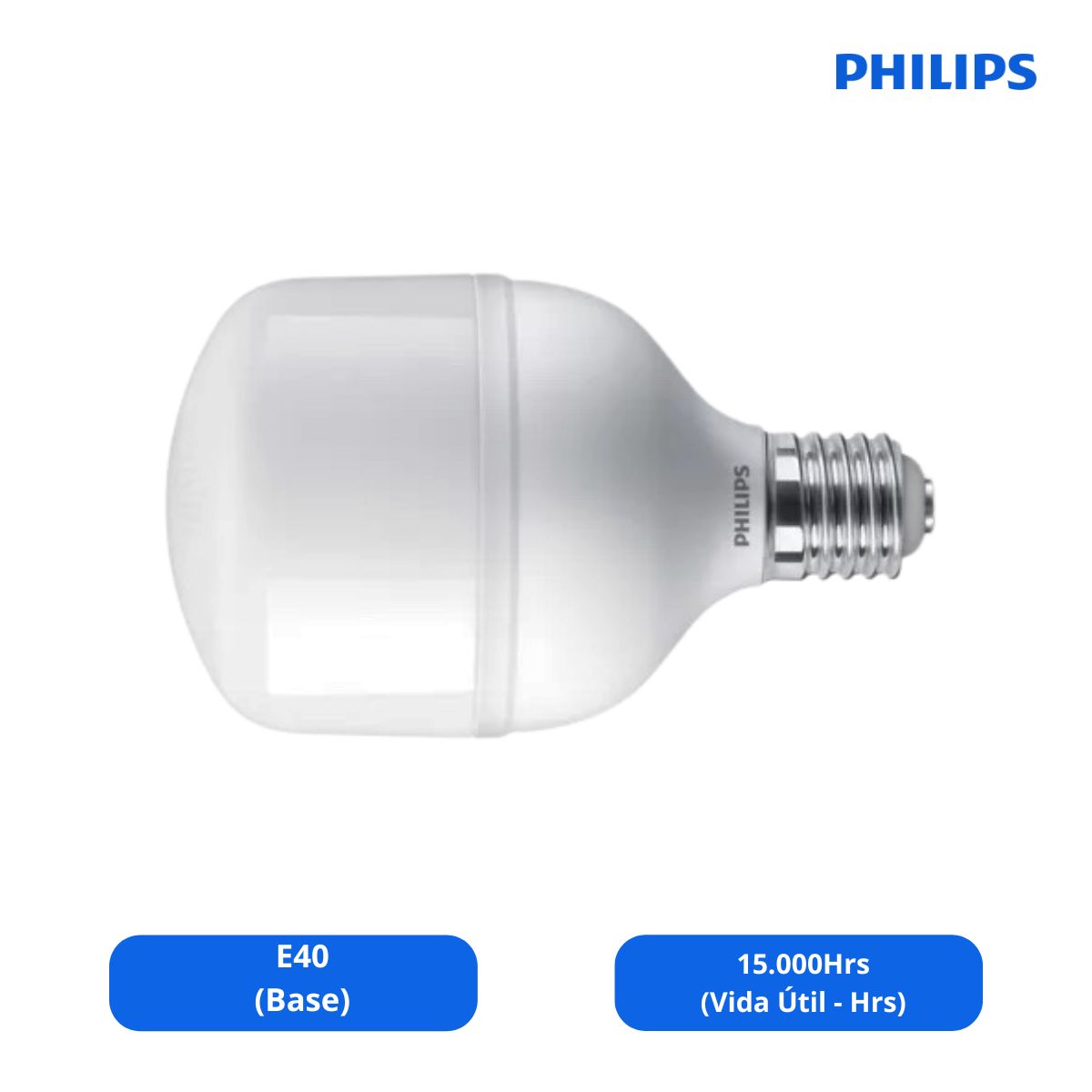 Lâmpada Led Bulbo Alta Potencia T 50W Bivolt E40 6500K Luz Branca 4000Lm 929003792642 - Philips