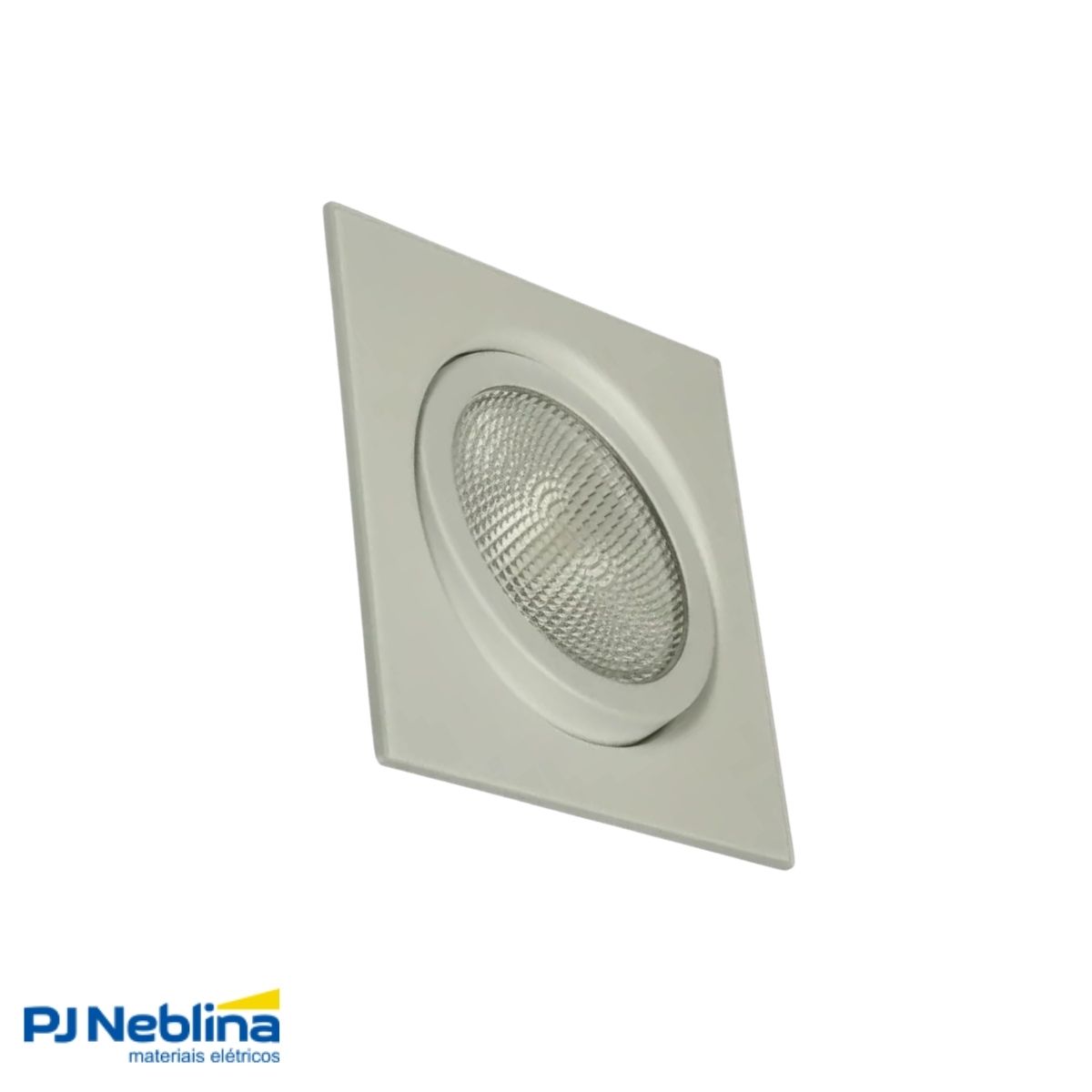 Luminária Spot Embutir Quadrado Branco P/Lâmpada Par20 50W E27 Foco Direcionável - Golight