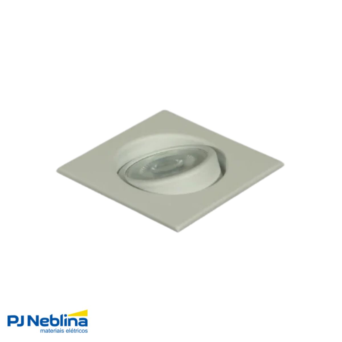 Luminária Spot Embutir Quadrado Branco P/Lâmpada Dicroica 50W Gu10 Bivolt Foco Direcionável - Golight