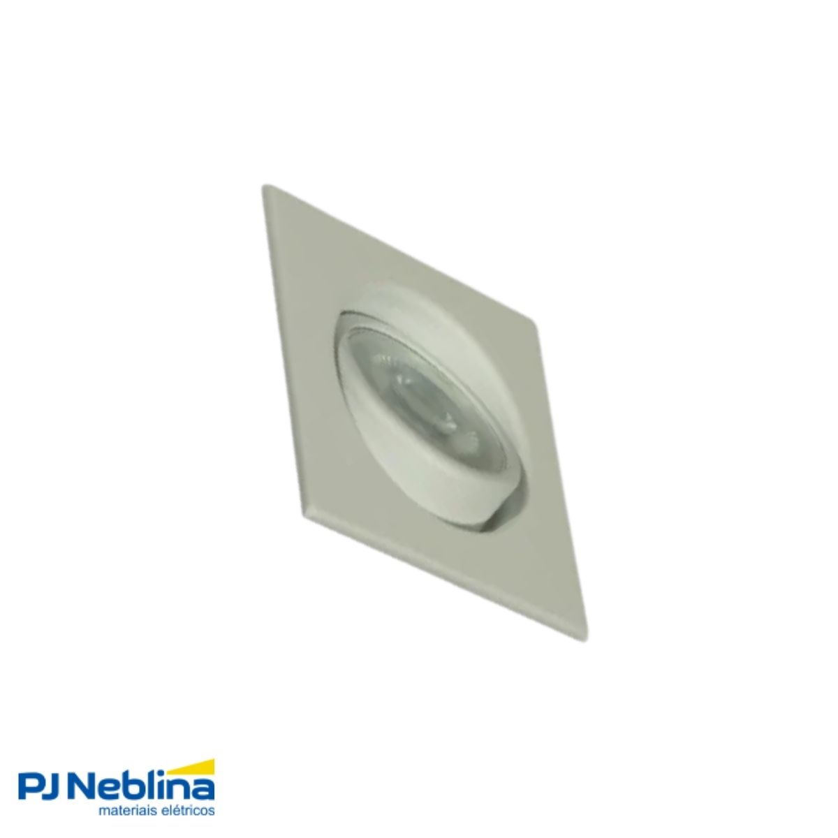 Luminária Spot Embutir Quadrado Branco P/Lâmpada Dicroica 50W Gu10 Bivolt Foco Direcionável - Golight