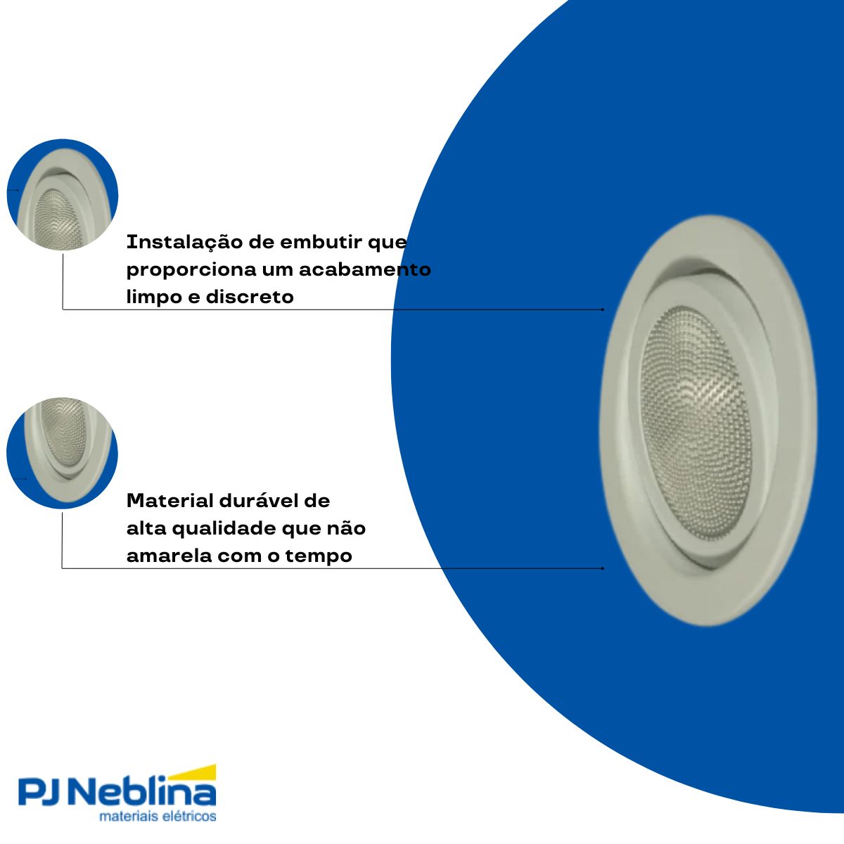 Luminária Spot Embutir Redondo Branco P/Lâmpada Par20 50W E27 Foco Direcionável - Golight