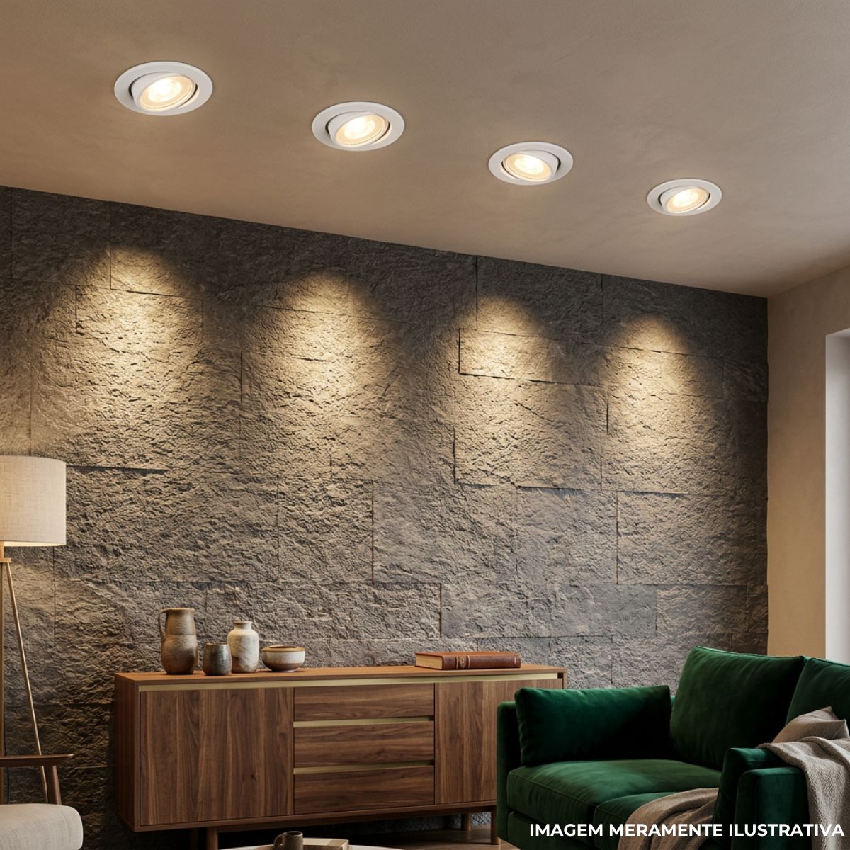 Luminária Spot Embutir Redondo Branco P/Lâmpada Par16 50W Gu10 Bivolt Foco Direcionável - Golight