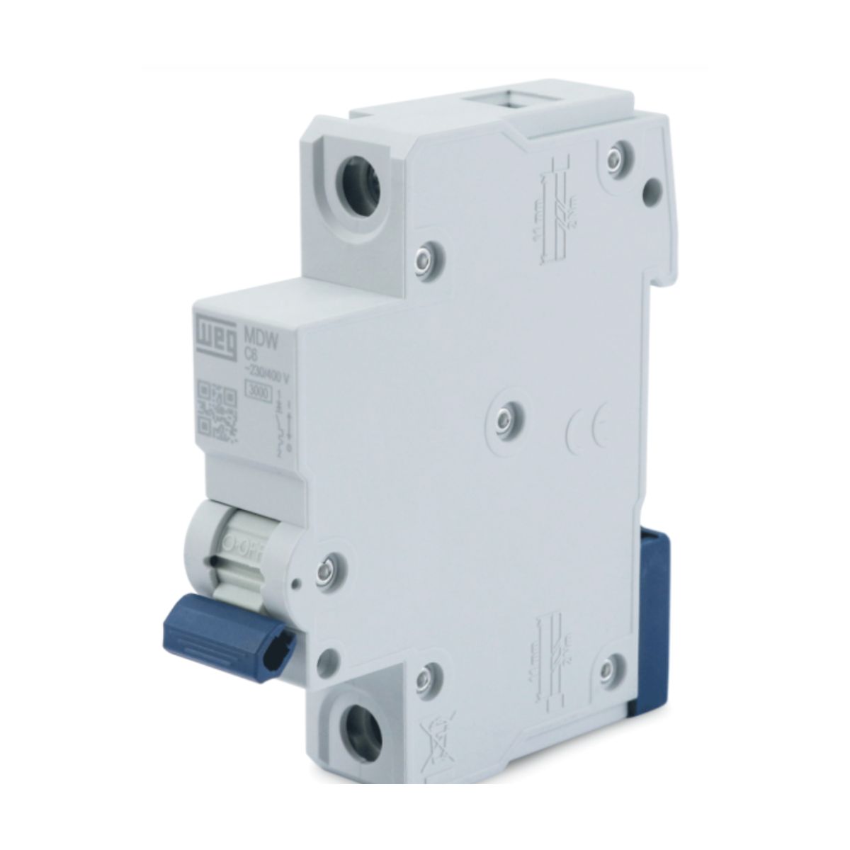 Disjuntor Mini Din Unipolar 6A Curva C 5Ka 230/400V - Weg