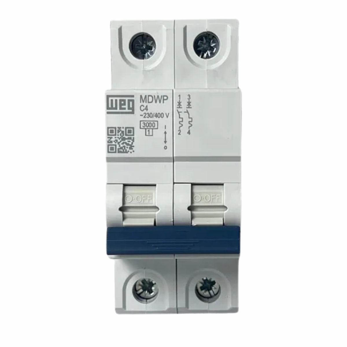 Disjuntor Mini Din Bipolar 4A Curva C 3Ka 230/400V -  Weg