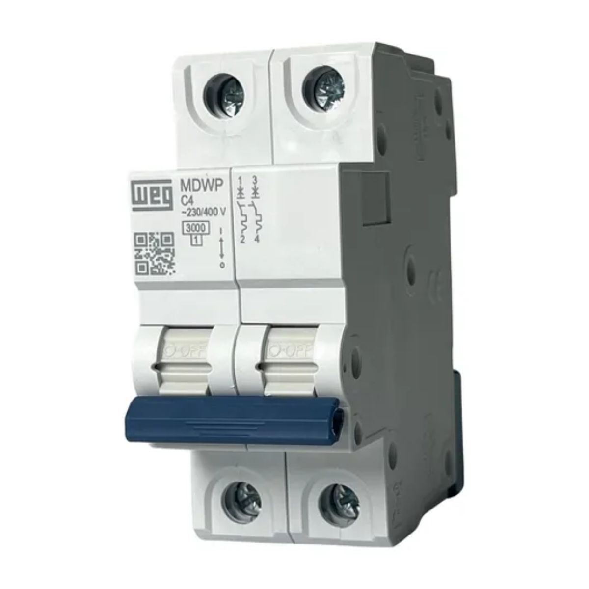 Disjuntor Mini Din Bipolar 4A Curva C 3Ka 230/400V -  Weg
