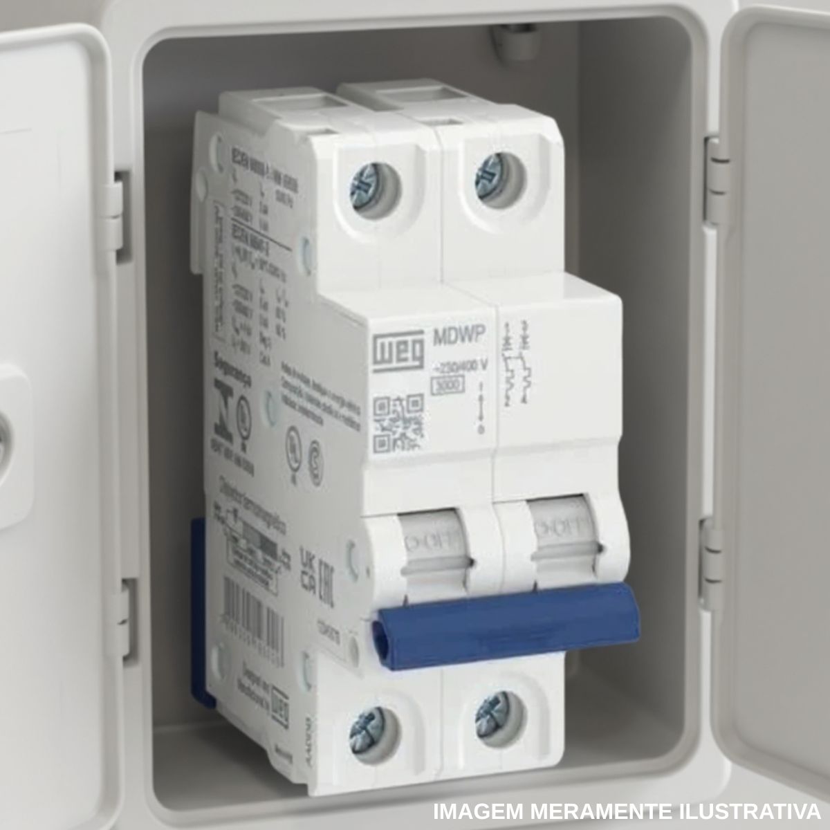 Disjuntor Mini Din Bipolar 6A Curva C 5Ka 230/400V - Weg