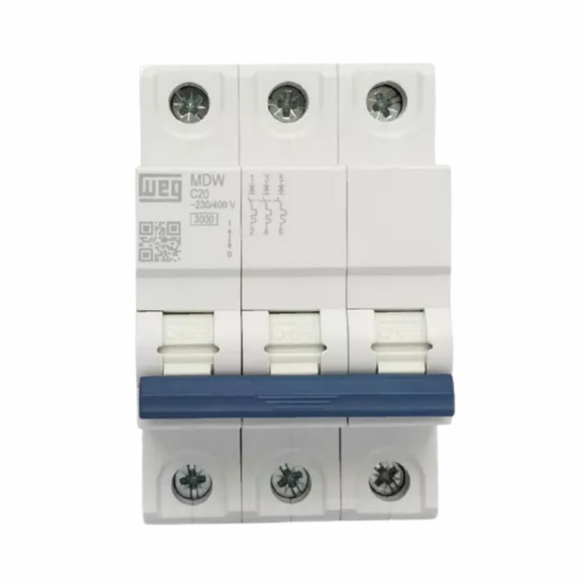 Disjuntor Mini Din Tripolar 20A Curva C 5Ka 230/400V - Weg