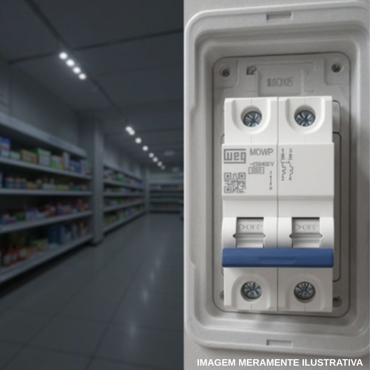 Disjuntor Mini Din Bipolar 16A Curva C 5Ka 230/400V - Weg