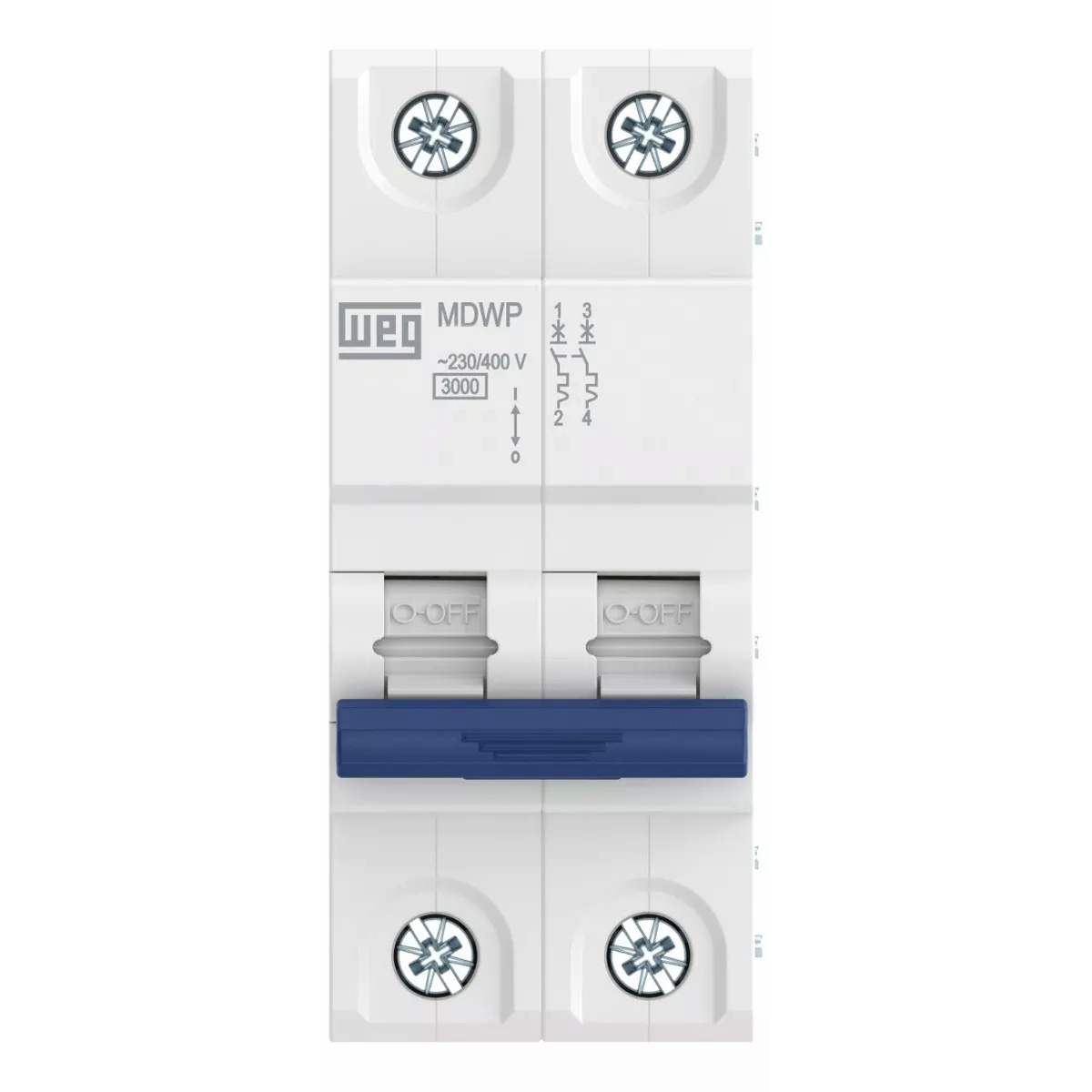 Disjuntor Mini Din Bipolar 40A Curva C 5Ka 230/400V 50/60Hz Weg