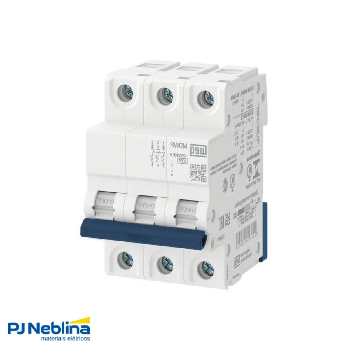 Disjuntor Mini Din Tripolar 2A Curva C 3Ka 230/400V - Weg