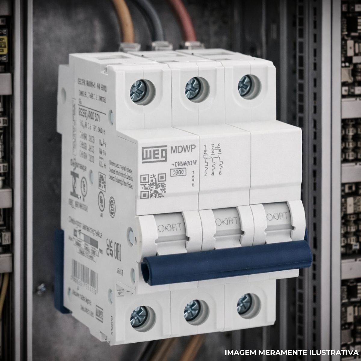 Disjuntor Mini Din Tripolar 2A Curva C 3Ka 230/400V - Weg