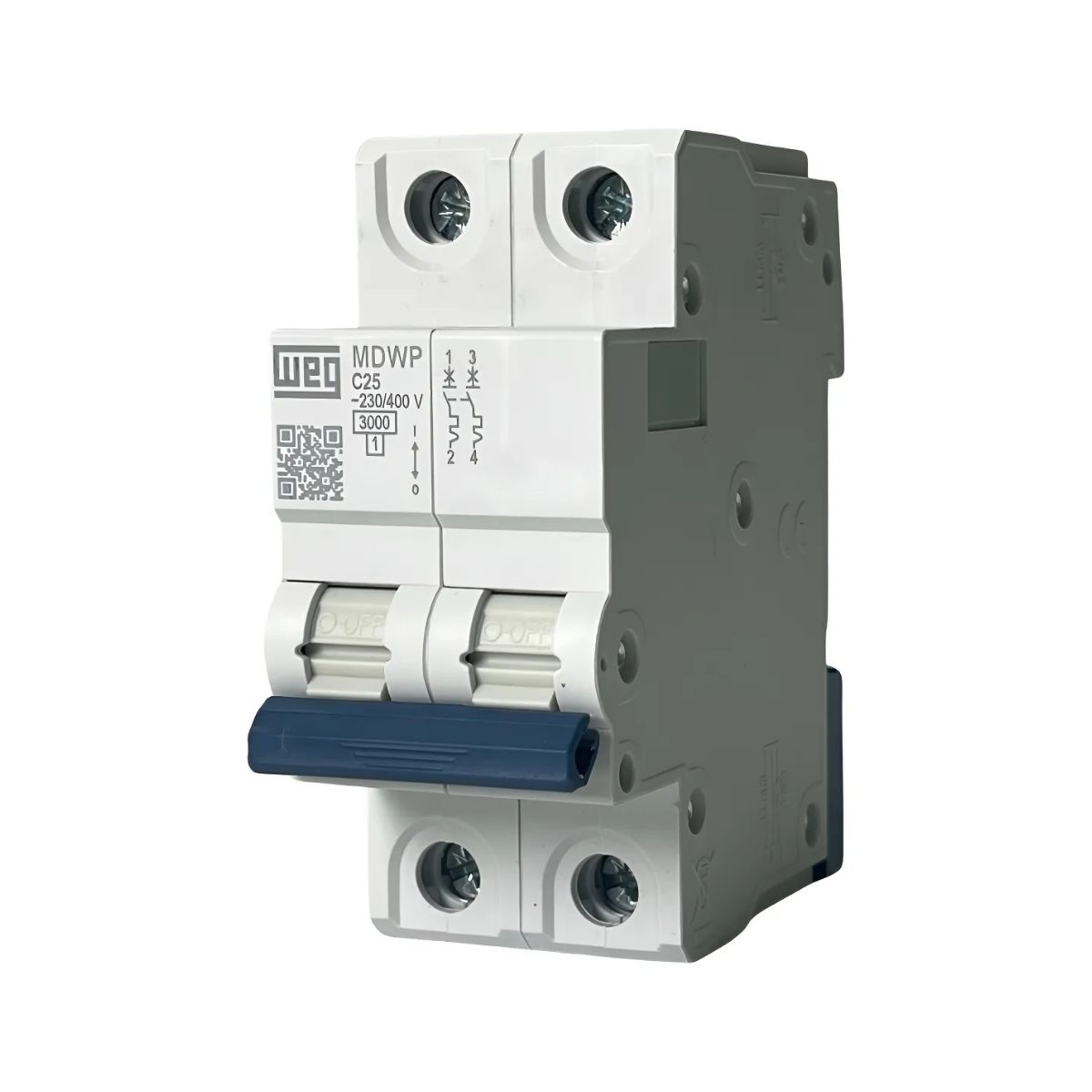 Disjuntor Mini Din Bipolar 25A Curva C 5Ka 230/400V - Weg