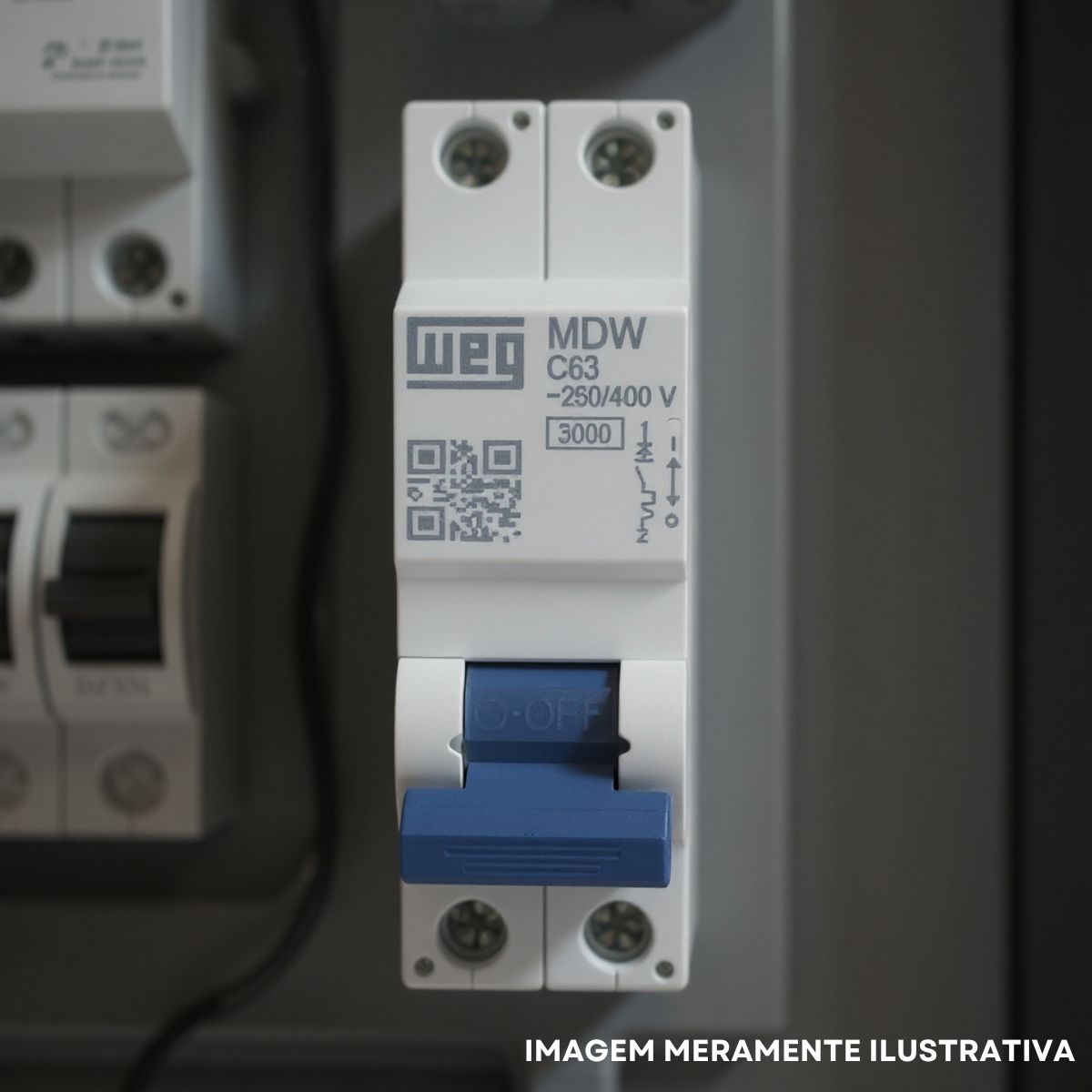 Disjuntor Mini Din Unipolar 63A Curva C 5Ka 230/400V - Weg