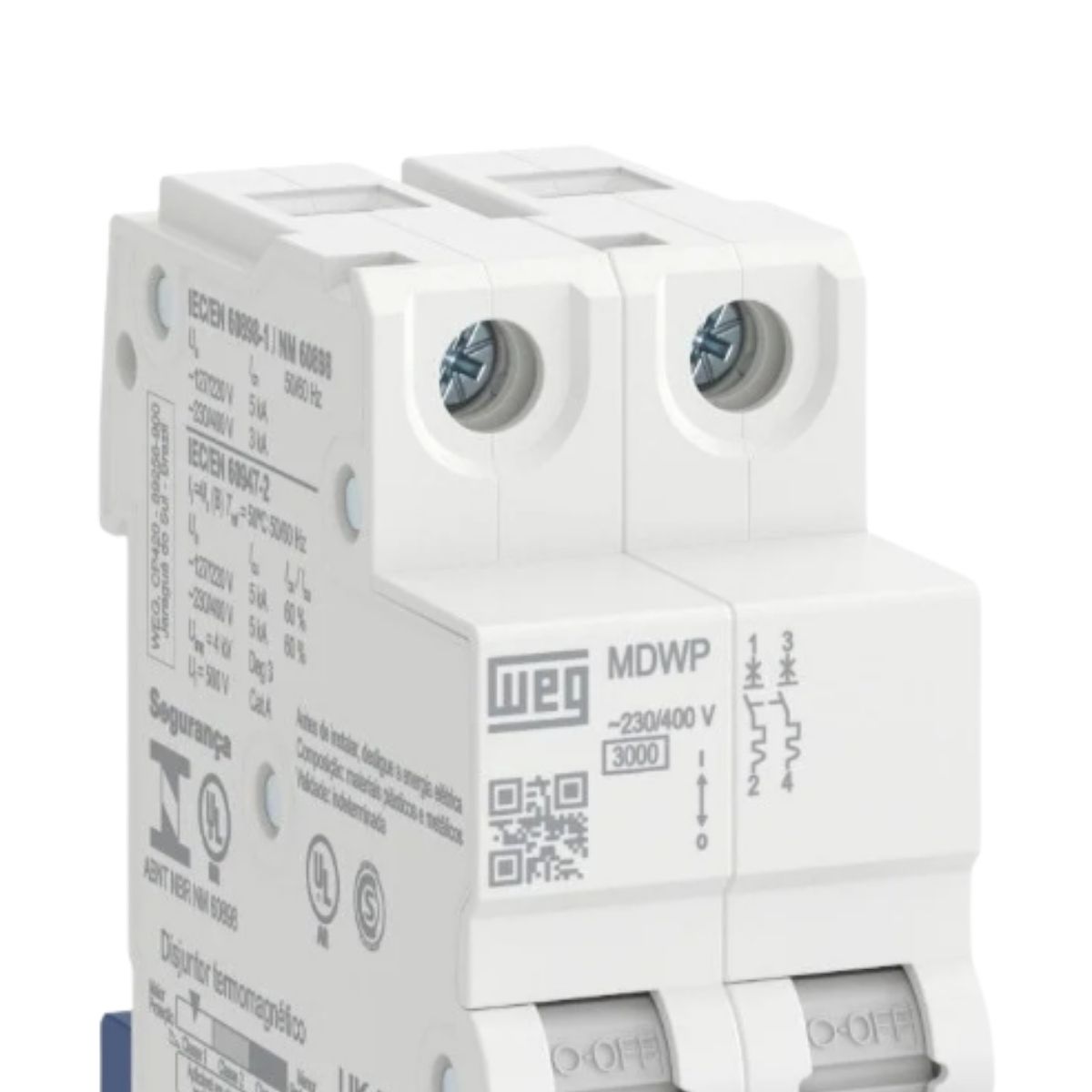 Disjuntor Mini Din Bipolar 63A Curva C 5Ka 230/400V - Weg