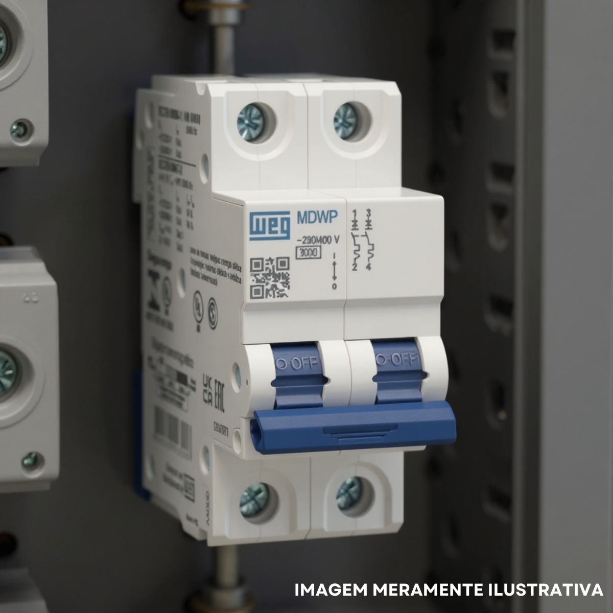 Disjuntor Mini Din Bipolar 63A Curva C 5Ka 230/400V - Weg