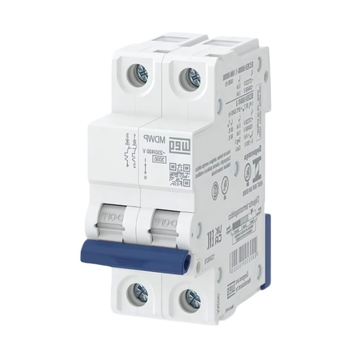 Disjuntor Mini Din Bipolar 10A Curva B 5Ka 230/400V - Weg