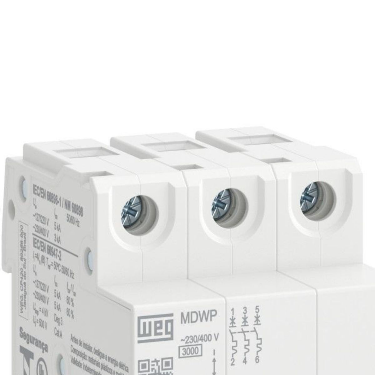 Disjuntor Mini Din Tripolar 6A Curva B 5Ka 230/400V - Weg