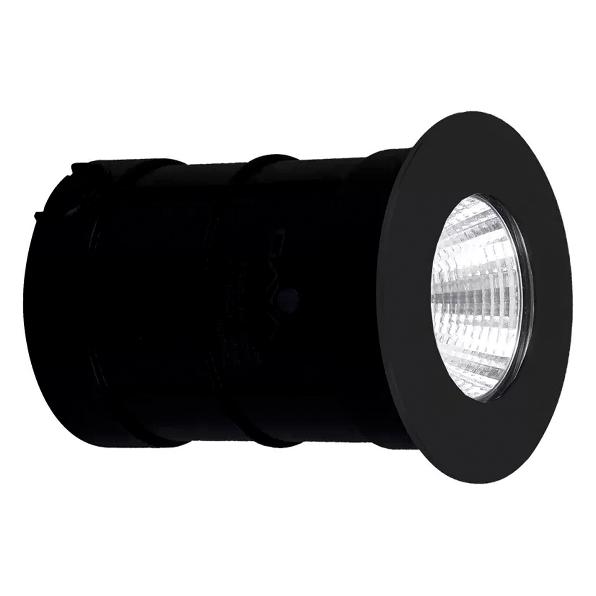 Luminária Solo Led Embutir Preto 4W Bivolt 6000K Luz Branca 320Lm Difusor Vidro 3363 Gaya