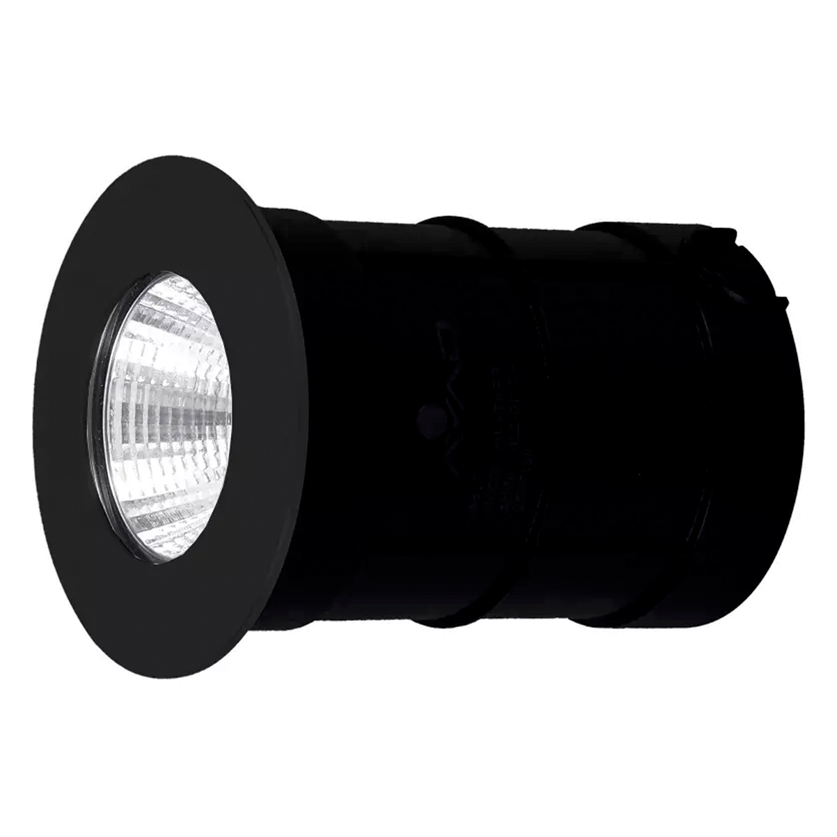 Luminária Solo Led Embutir Preto 4W Bivolt 6000K Luz Branca 320Lm Difusor Vidro 3363 Gaya