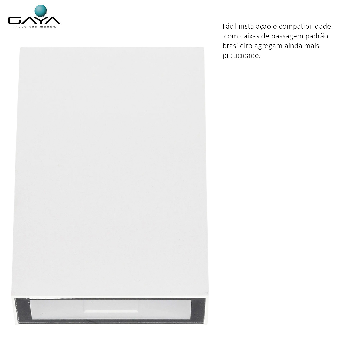 Luminária Arandela Led Cube Branco 4W 3000K Luz Amarela 140Lm 9682 - Gaya