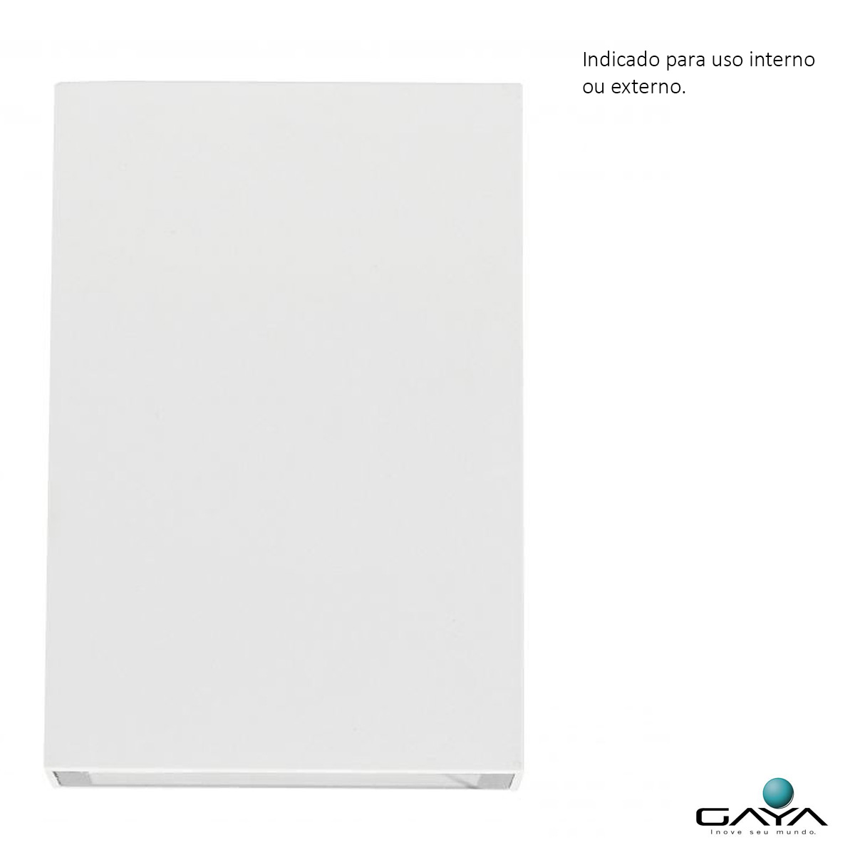 Luminária Arandela Led Cube Branco 4W 3000K Luz Amarela 140Lm 9682 - Gaya