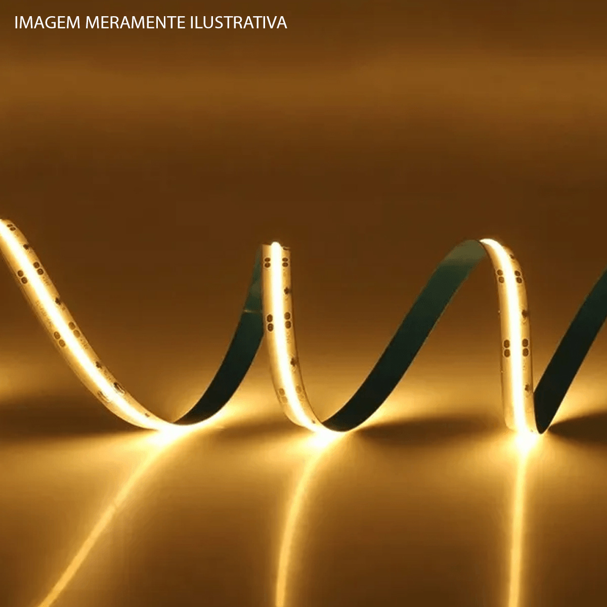 Fita Led Cob 9W/M 12V 3000K Luz Amarela 900Lm/M Rolo Com 5 Metros 1133 - Gaya