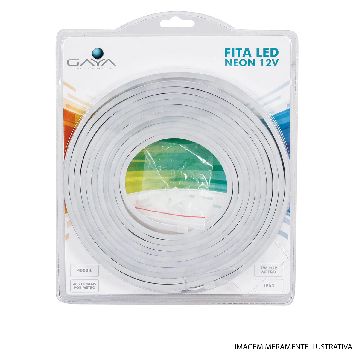 Fita Led Neon 7W/M 12V 4000K Luz Neutra 400Lm/M Rele Com 5 Metros 1166 Gaya