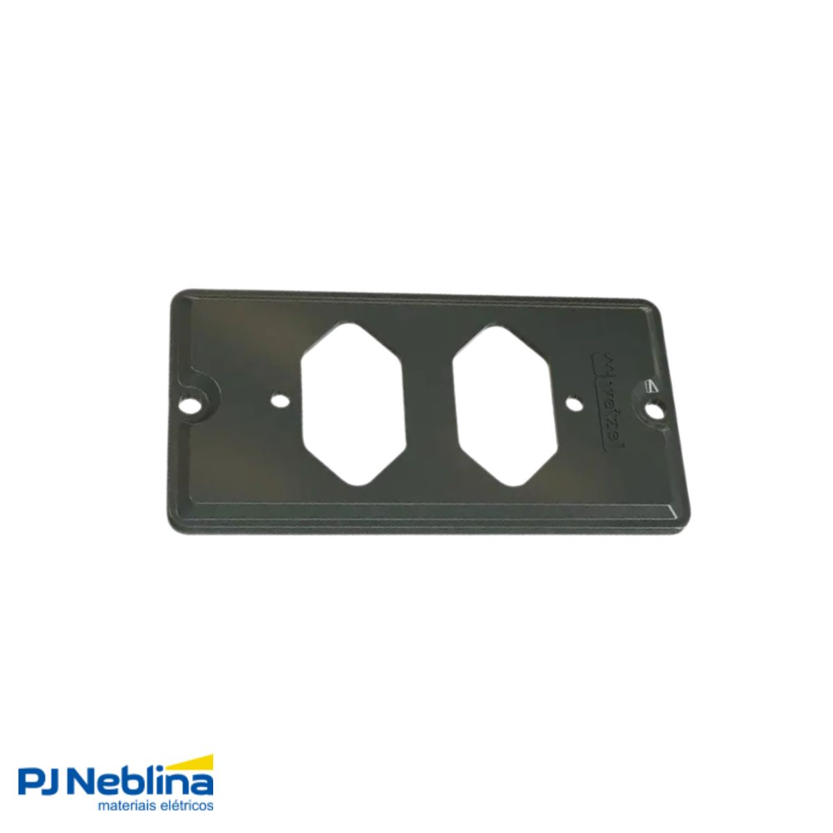 Tampa Condulete 2 Modulo Hexagonal Horizontal Pvc 1Pol Cz S/Vedação - Wetzel