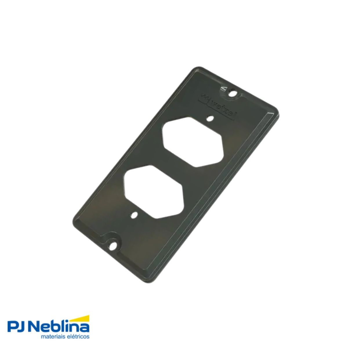 Tampa Condulete 2 Modulo Hexagonal Horizontal Pvc 1Pol Cz S/Vedação - Wetzel