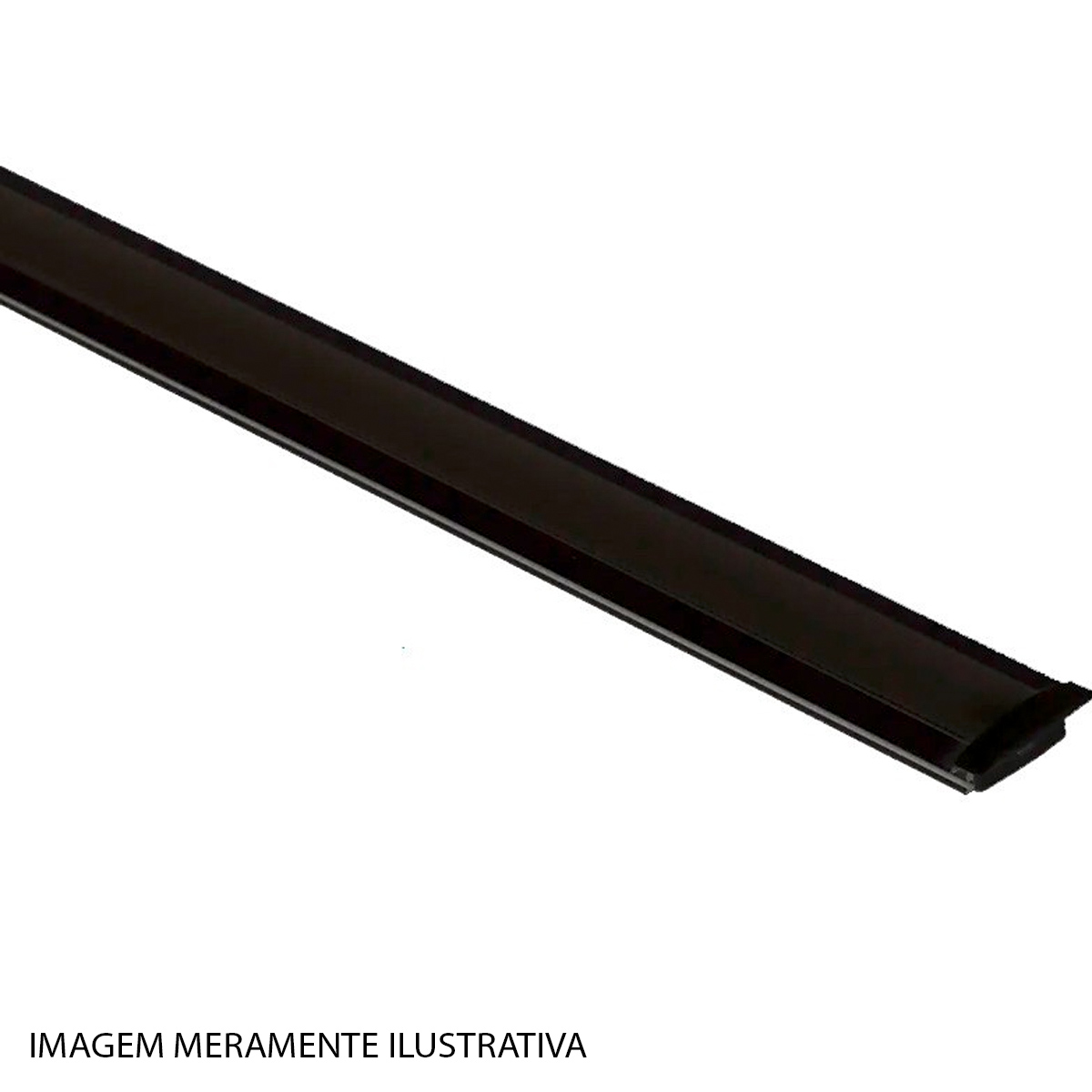 Luminária Perfil Embutir Linear Alumínio Preto 2000X24,7X7Mm 1210 - Gaya