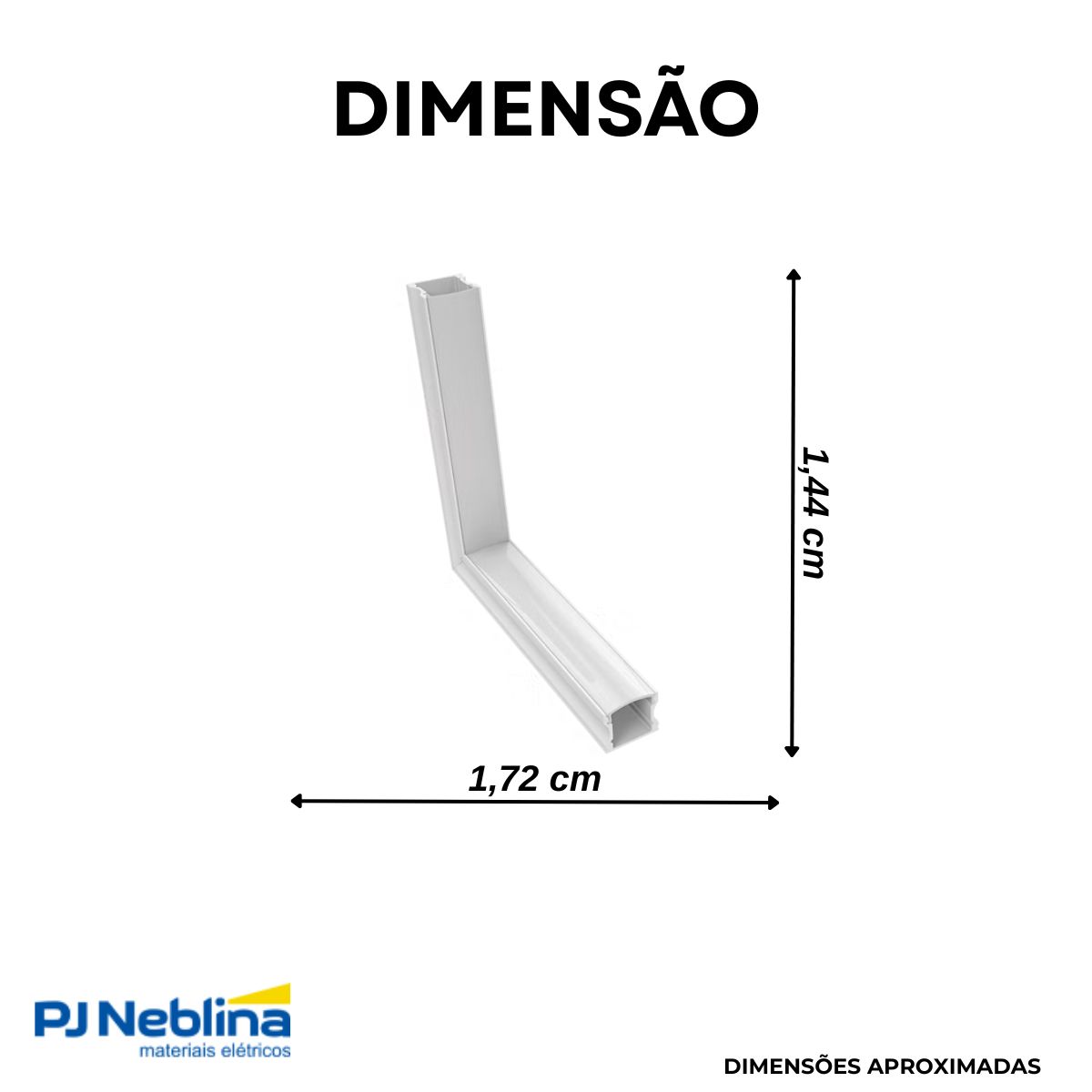Conector P/ Perfil De Sob. 17,2Mmx14,4Mm Conexão Parede Branco Difusor Branco - Luminatti