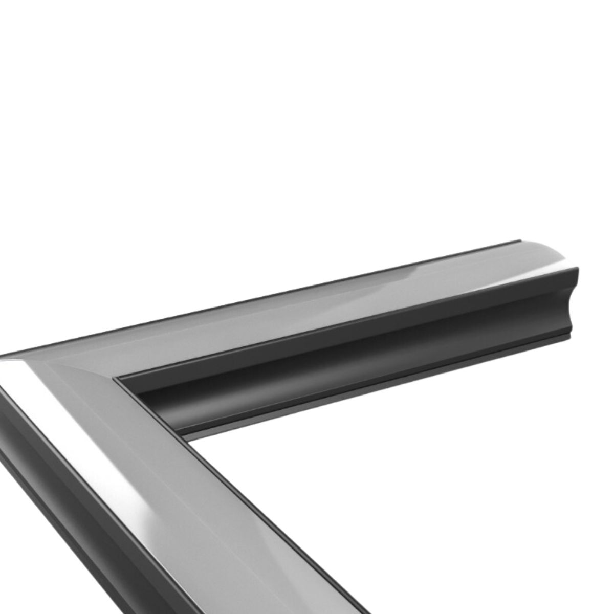 Conector P/ Perfil De Sobrepor 17,2Mmx14,4Mm Conexão Parede-Parede Preto Difusor Branco - Luminatti