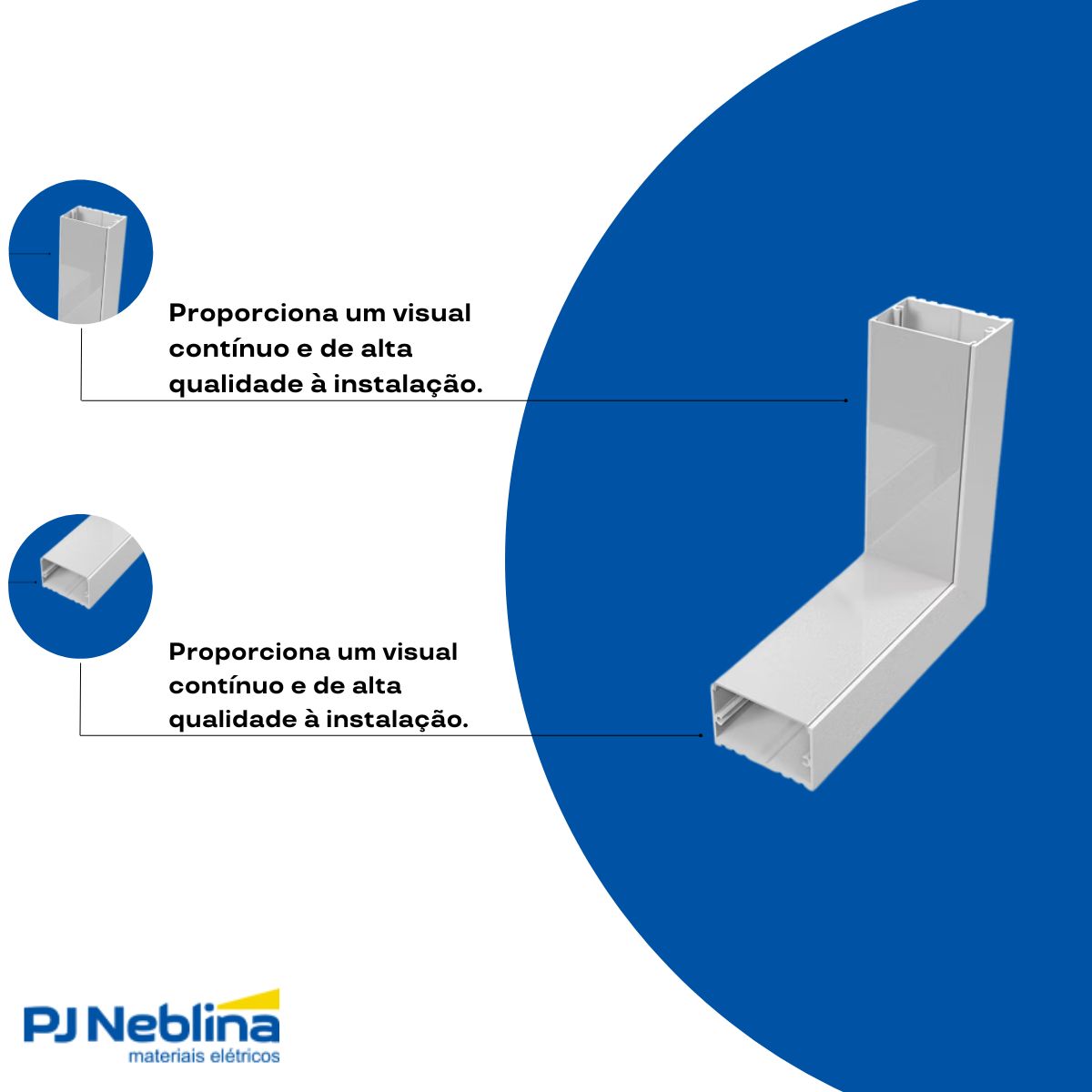 Conector P/ Perfil De Sobrepor 35Mmx25Mm Conexão Teto - Parede Branco Difusor Branco - Luminatti