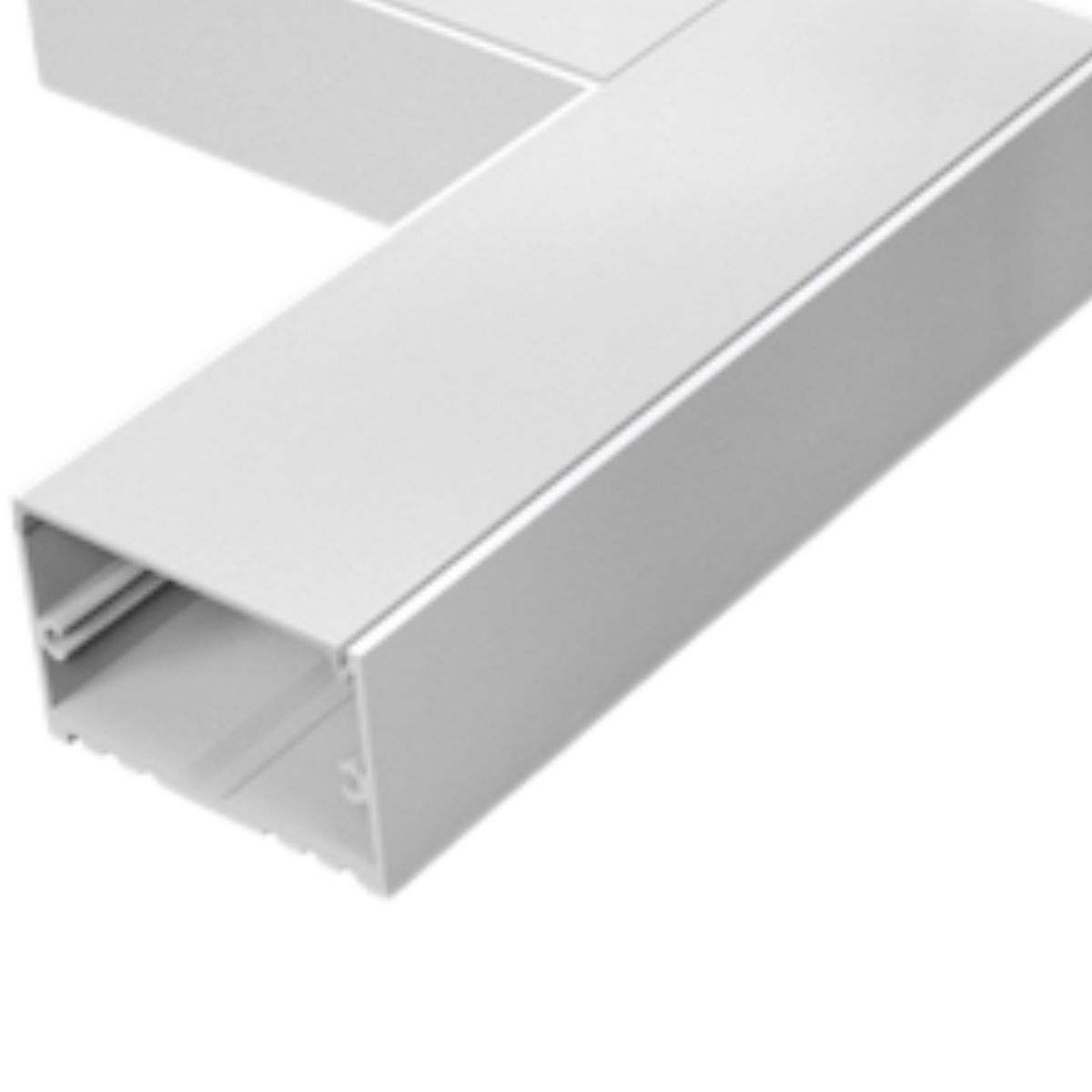 Conector P/ Perfil De Sobrepor 35Mmx25Mm Conexão Parede - Parede Branco Difusor Branco - Luminatti