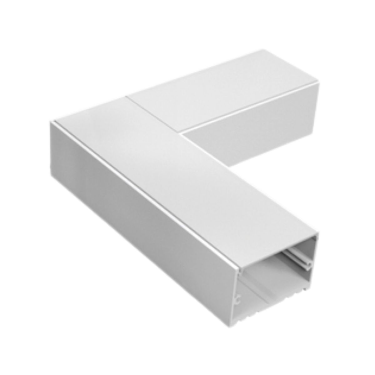 Conector P/ Perfil De Sobrepor 35Mmx25Mm Conexão Parede - Parede Branco Difusor Branco - Luminatti