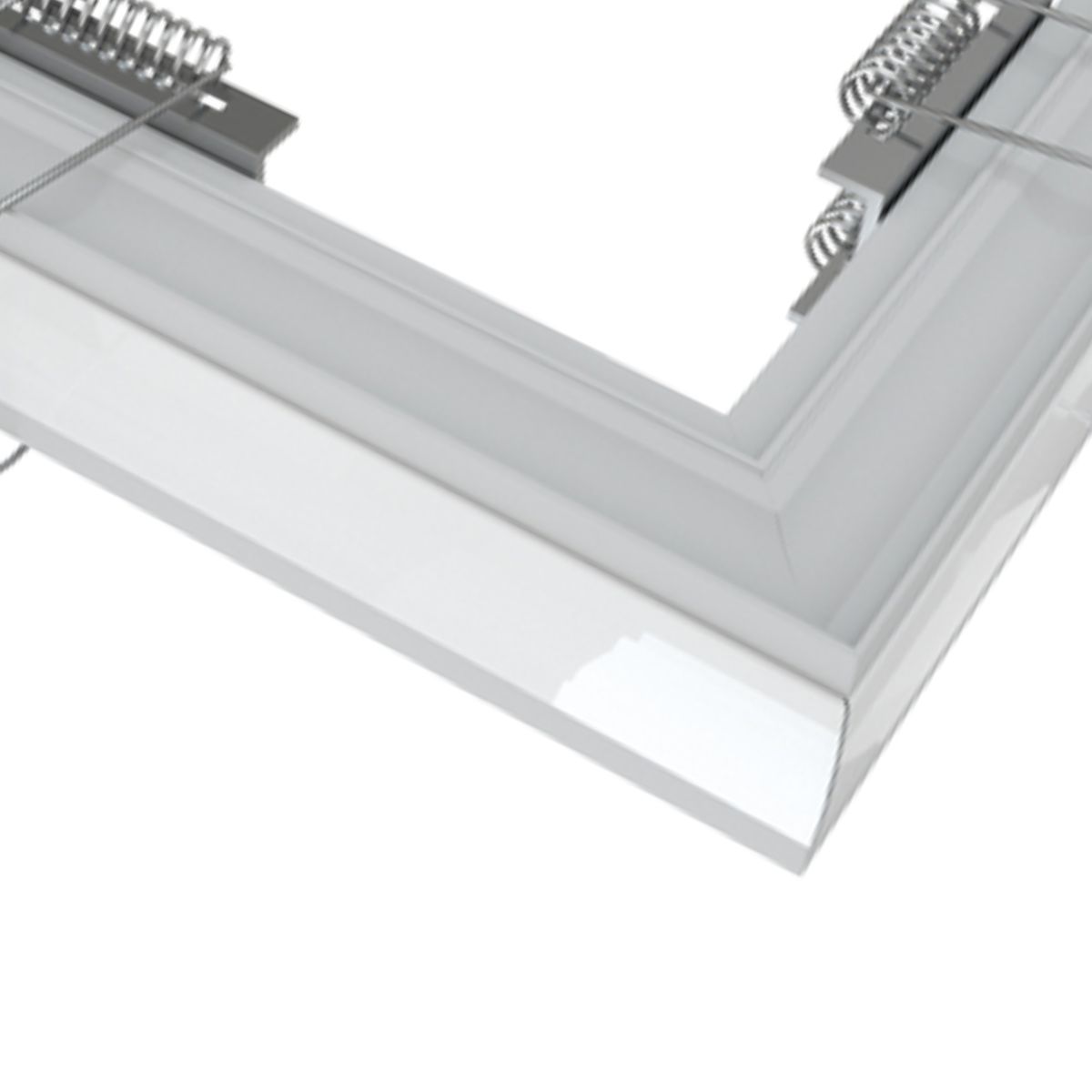 Conector P/ Perfil De Sobrepor 35Mmx25Mm Conexão Joelho Positivo Branco Difusor Branco - Luminatti