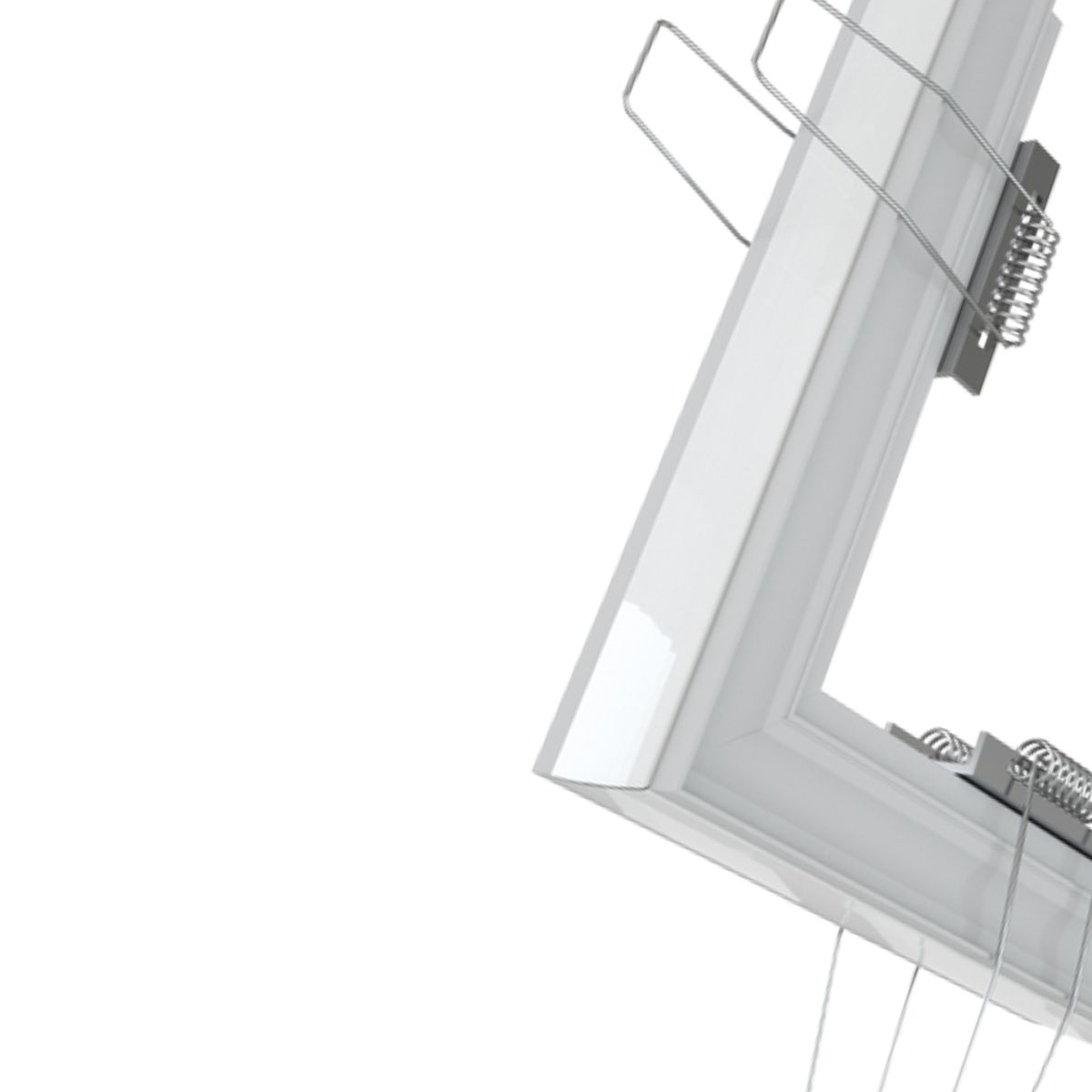 Conector P/ Perfil De Sobrepor 35Mmx25Mm Conexão Joelho Positivo Branco Difusor Branco - Luminatti