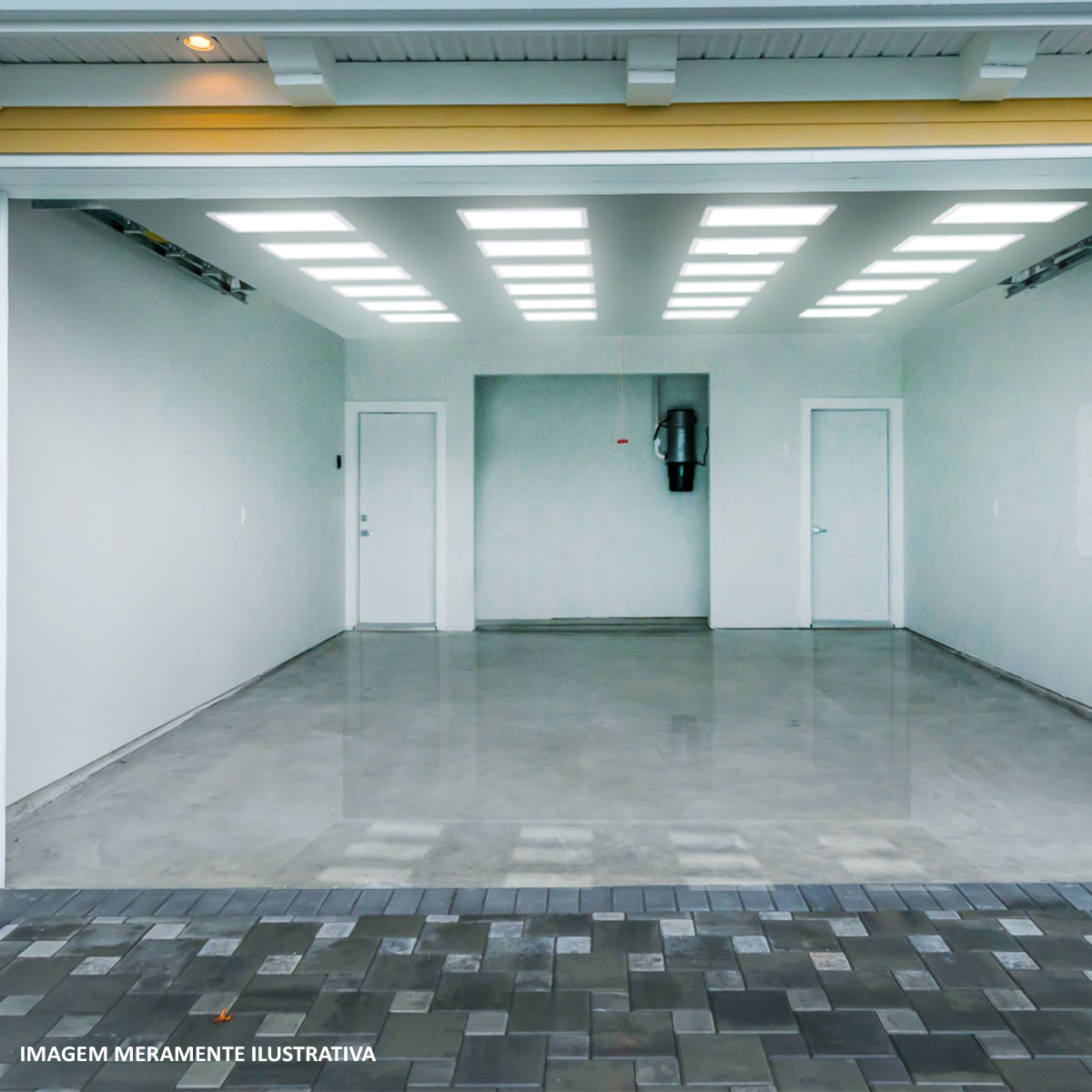 Luminária Painel Led Sobrepor Quadrado Branco 45W Bivolt Luz Neutra 4000K 3600Lm - Avant