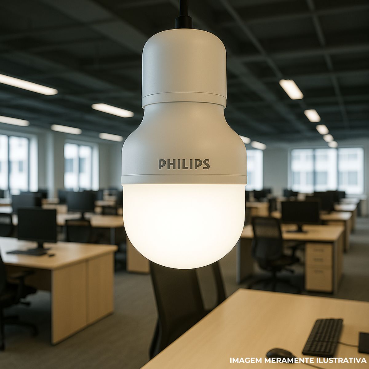 Lâmpada Led Bulbo Alta Potencia T 50W Bivolt E27 6500K Branco Frio Luz Branca 4000Lm - Philips