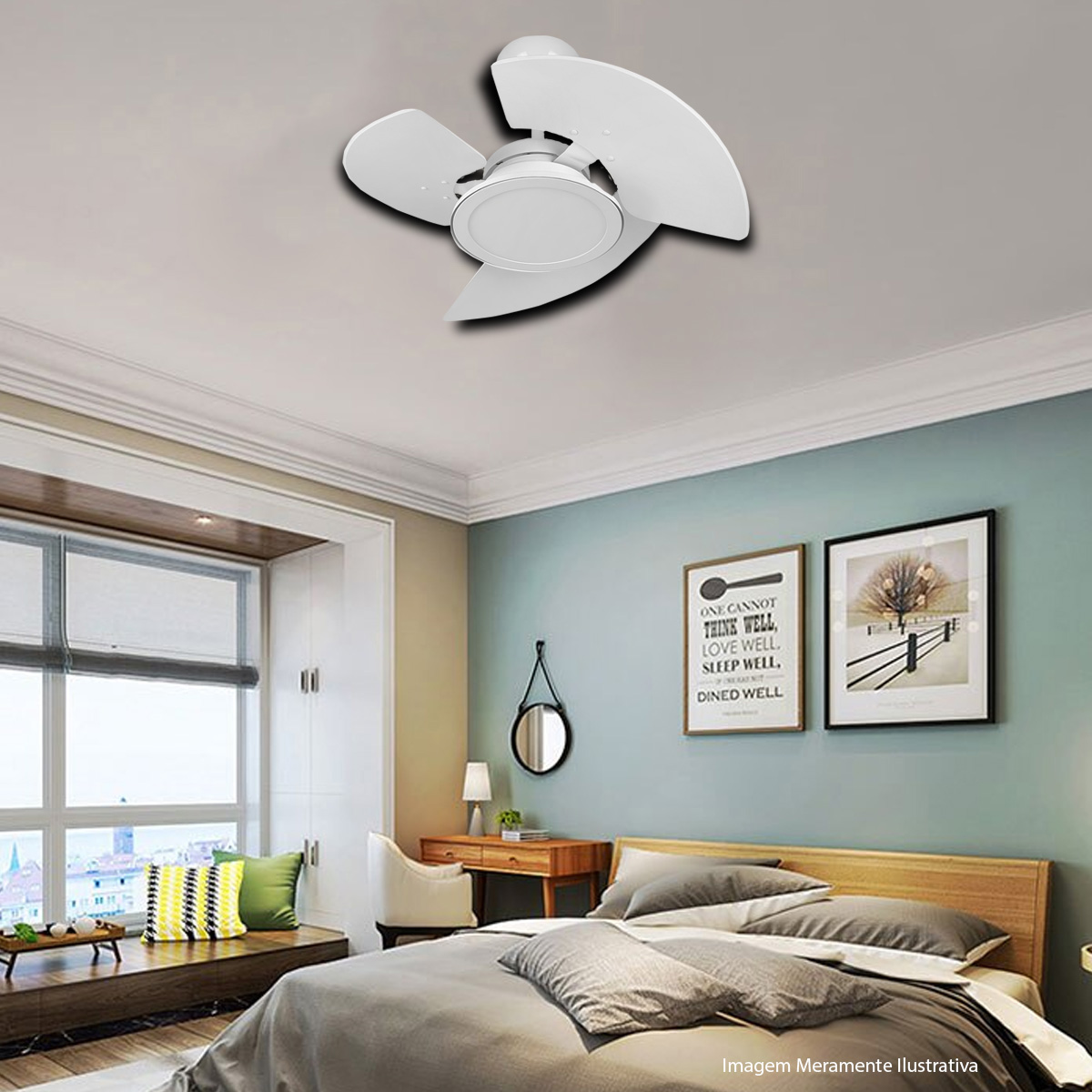 Ventilador Teto Aventador Led 127V 130W Branco - Tron Ventiladores