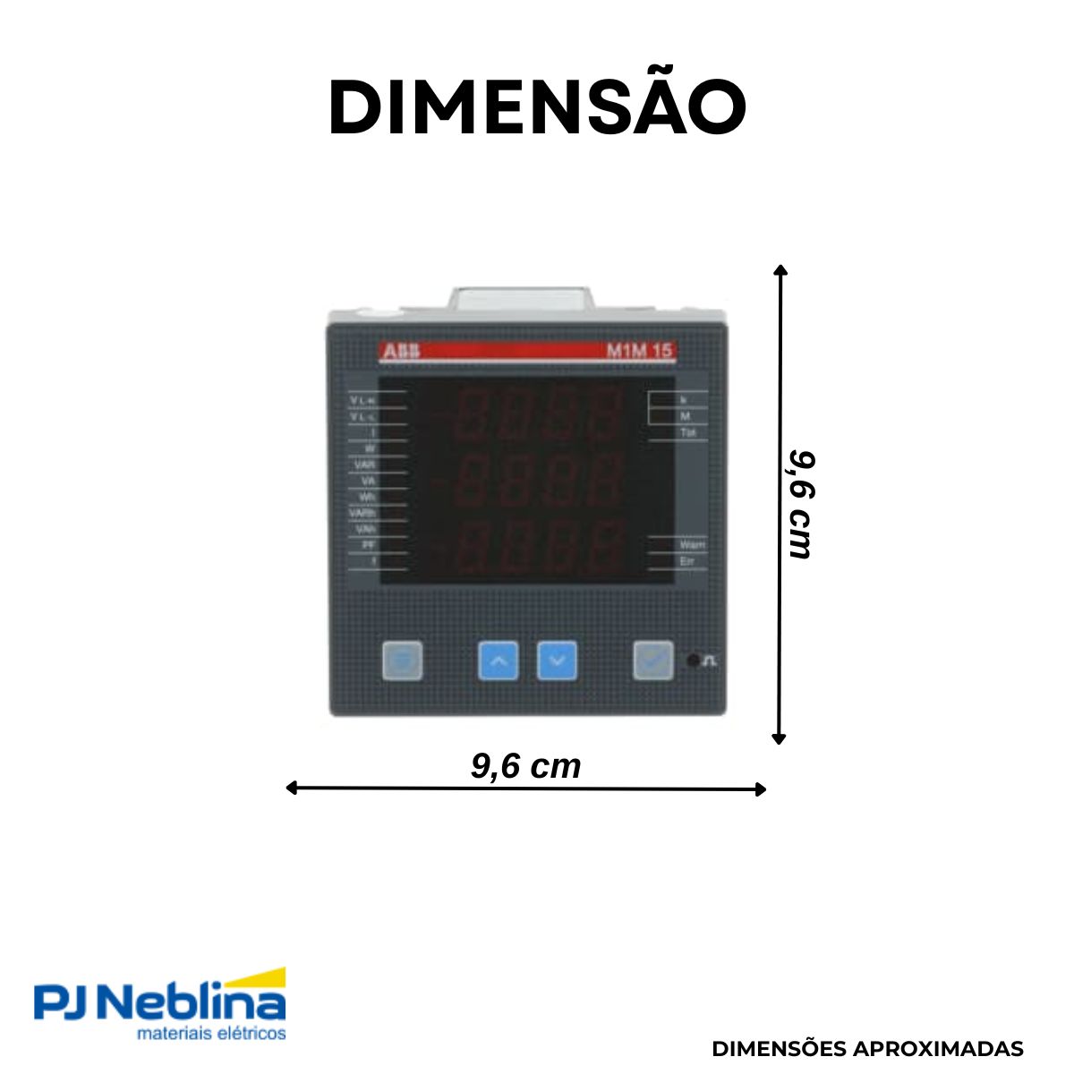 Medidor Grandezas Eletricas U, I, A, S, P, Q C/dispositivo R