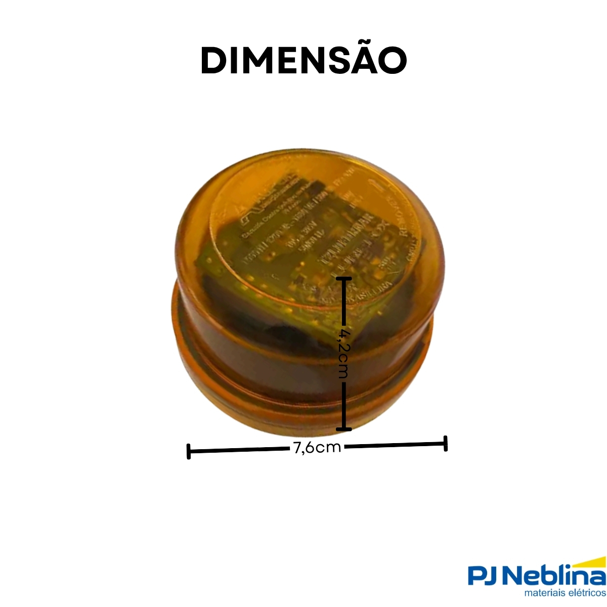 Rele Fotoelétrico Eletrônico 1000W 1Na 105-305V Laranja Embalagem Blister - Aliplast