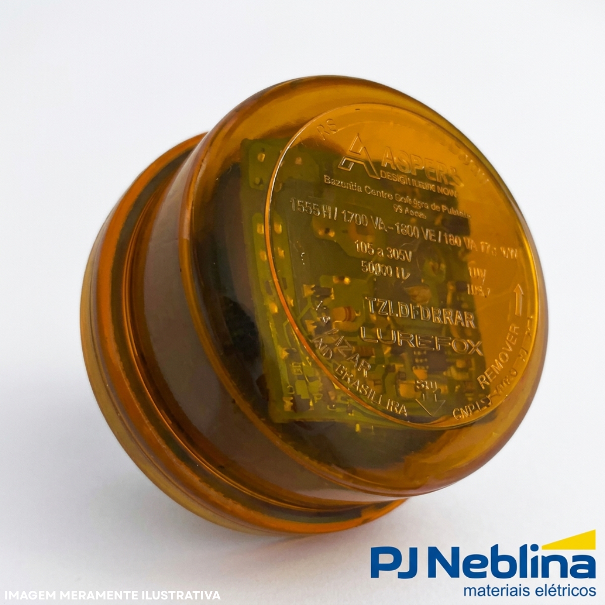 Rele Fotoelétrico Eletrônico 1000W 1Na 105-305V Laranja Embalagem Blister - Aliplast