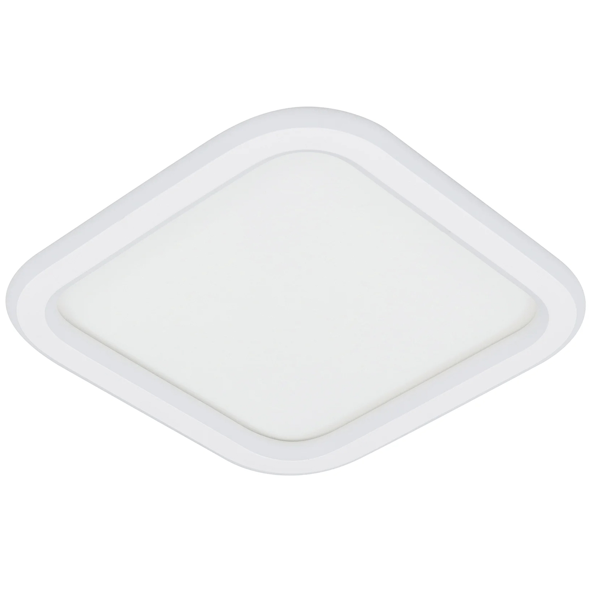 Luminária Plafon Led Sobrepor Slin Quadrado Branco 45/90W Bivolt Luz Amarela/Neutra/Branca 3000/4000/6000K 3600Lm - Hevvy