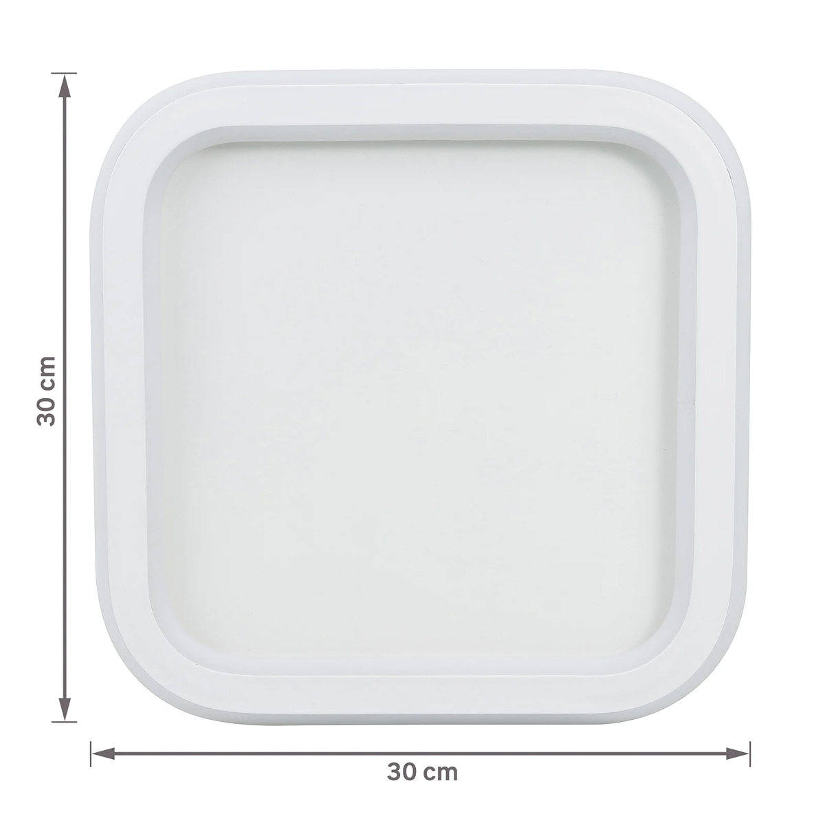 Luminária Plafon Led Sobrepor Slin Quadrado Branco 45/90W Bivolt Luz Amarela/Neutra/Branca 3000/4000/6000K 3600Lm - Hevvy